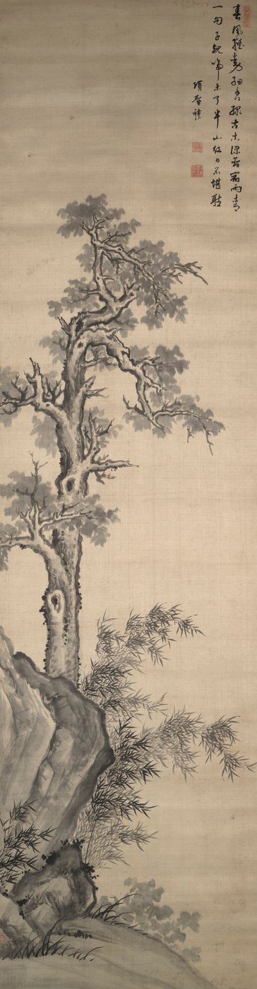 Wutong træ, bambus og sten af Xiang Shengmo