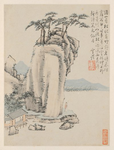Album of Seasonal Landscapes, Leaf G forrige blad 7, 1668. af Xiao Yuncong