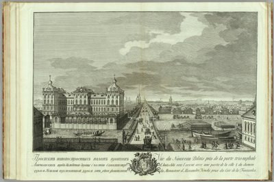 De nybyggede kamre overfor Anichkov-portene Bog til 50-året for grundlæggelsen af Skt. Petersborg, 1753 af Yakov Vasilyevich Vasilyev