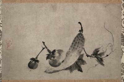 Agurker og aubergine, 1500-tallet. af Yamada Doan