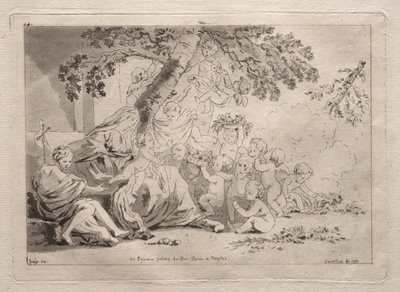 Hellig familie med Putti af Yamaguchi Sekkei