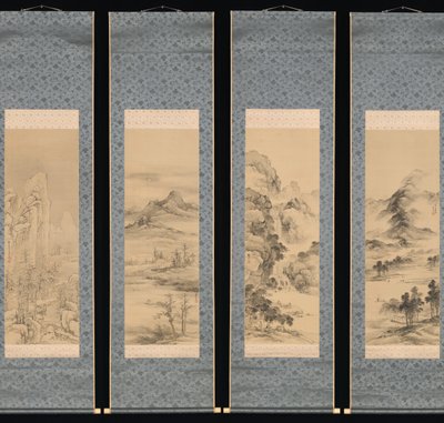 Landskaber af de fire årstider, 1848. af Yamamoto Baiitsu