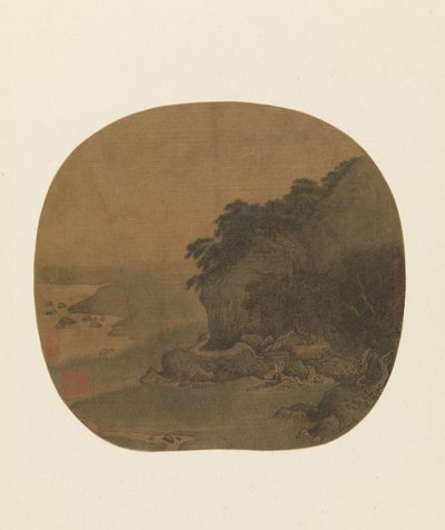 Eremitage ved en fyrretræsklædt Bluff, anden halvdel af det 12. århundrede. af Yan Ciyu