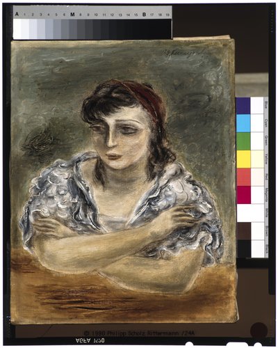 Pige i hvid kjole (Sara Mazo) af Yasuo Kuniyoshi
