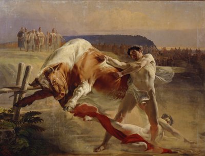 The Trial of Strength of Yan Usmovets, 1849 af Yevgraf Semyonovich Sorokin