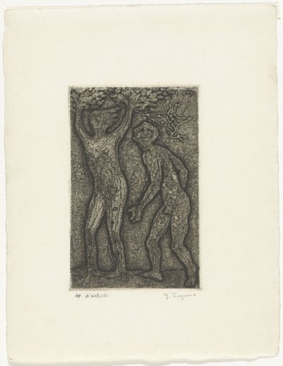 Mand og kvinde i gråt af Yo Sugano (signed by artist)