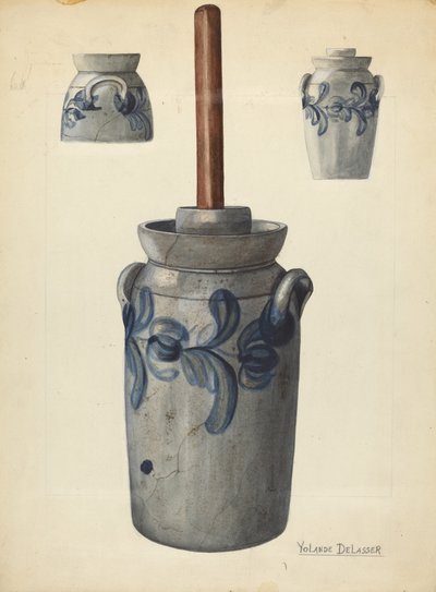Butter Churn, ca. 1936. af Yolande Delasser