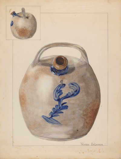 Harvester Kande, ca. 1937. af Yolande Delasser