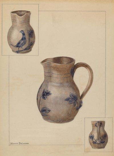 Vandkande, ca. 1936. af Yolande Delasser