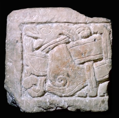 Udskåret vikingegravplade i Jellinge-stil fra York af York Master