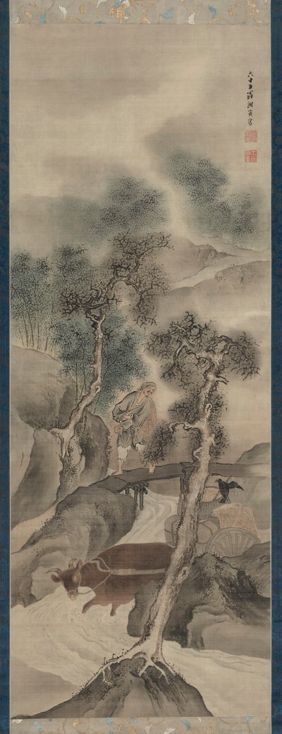 Vandbøffel vender hjem, 1781. af Yosa Buson