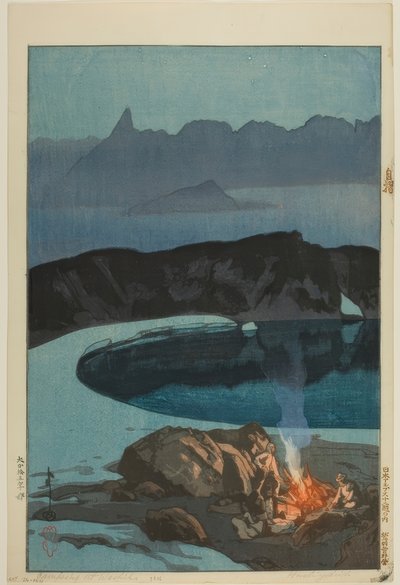 Camping ved Washibadake af Yoshida Hiroshi