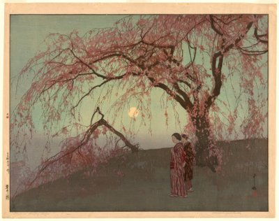 Kumoi kirsebærtræer (Kumoi sakura) af Yoshida Hiroshi
