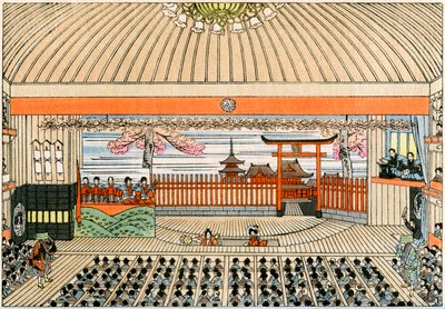 Traditionelt japansk teater: scenen i Kaboukiza, Tokyos hovedteater, med dens roterende platform af Yoshimune Arai