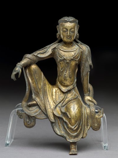 Bodhisattva Avalokitesvara, Yuan-dynastiet (forgyldt bronze) (se også 119004) af Yuan Dynasty Chinese School