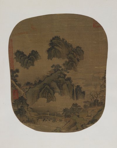 Bjerglandskab af Yuan Dynasty Chinese School