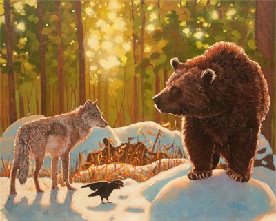Encounter, 2023 (olie på lærred) af Yue Zeng