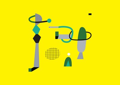 Abstrakt geometrisk komposition, 2017 (vektorillustration) af Yulia Drobova