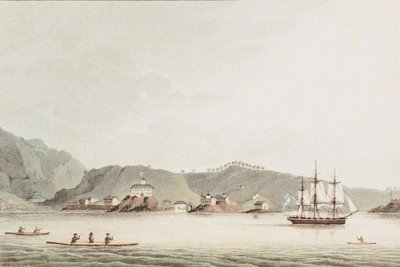 Illustration fra En rejse Jorden rundt i årene 1803-06, i Skibet Neva, 1814 af Yuri Fyodorovich Lisyansky