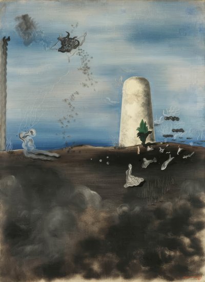 Døden ser på sin familie af Yves Tanguy