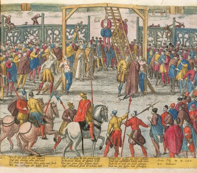 Henrettelsen af Spell of Brabant, der havde bragt andre uskyldige mennesker tilbage til livet af Zacharias (school of) Dolendo