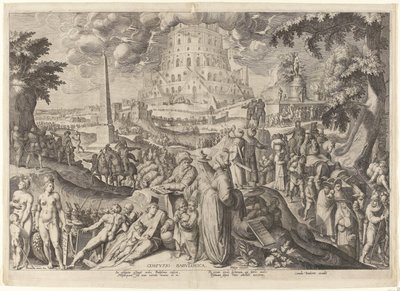 Babylonsk forvirring Confvsio Babvlonica (titel på objekt) af Zacharias Dolendo