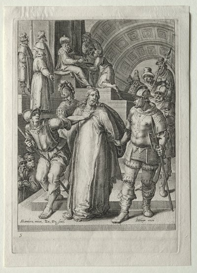 Passionssæt:  Kristus foran Pilatus af Zacharias Dolendo