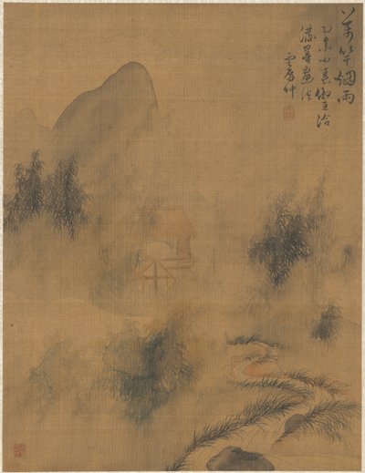 Ti tusinde bambus i tågen og regnen, 1775. af Zhai Dakun