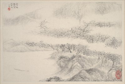 Landskaber, dateret 1644. af Zhang Feng