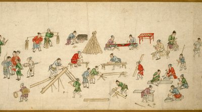 Gadescener i fredstid 太平風會圖 af Zhu Yu