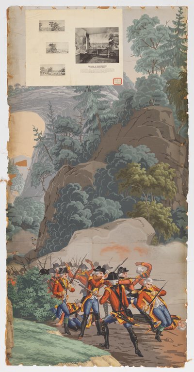 Udsigt over den amerikanske uafhængighedskrig af Zuber and Cie, Rixheim, Alsace