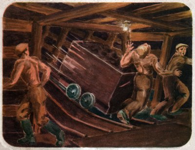 Ulykke i en mine, ca 1950 af . .