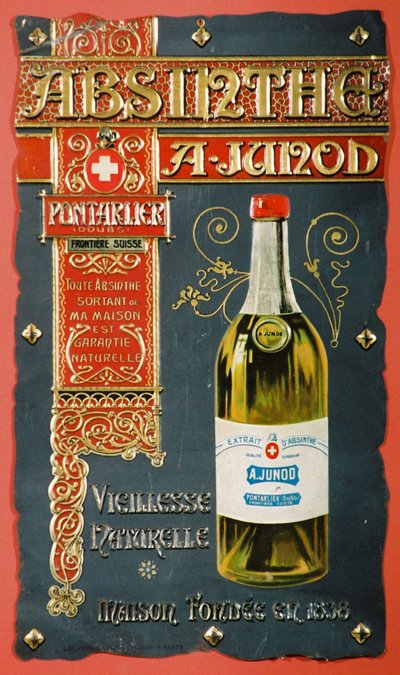 Annonce for Absinthe Junod, ca. 1900 af Frederick (attr. to) Barnard