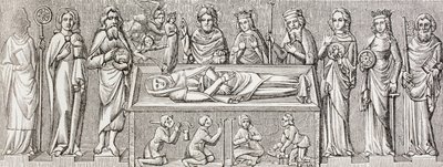 Efter basrelieffet på prinsesse Elisabeth af Ungarns grav (1207 - 1231) udgivet en katolsk helgen fra 