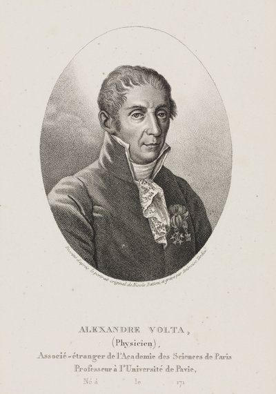 Alessandro Volta, italiensk fysiker og opfinder, ca. 1800 af Frederick (attr. to) Barnard