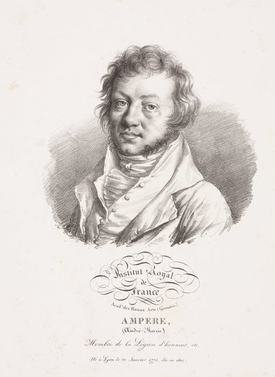 Andre-Marie Ampere, fransk fysiker og matematiker, c 1820 af Frederick (attr. to) Barnard