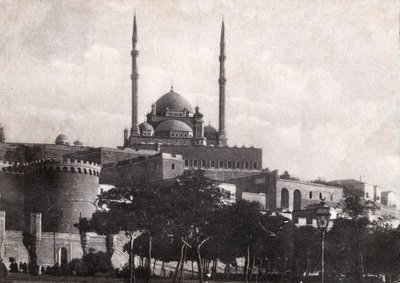 Kairo, citadellet i Saladin (Ægypten). omkring 1920 (s/h-billede) af . .