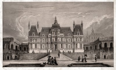 Castle of Maison Lafitte, ca. 1850 (gravering) af . .