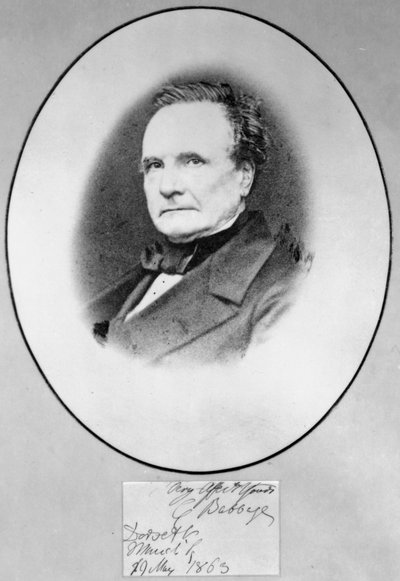 Charles Babbage, britisk matematiker og computerpioner af Ferdinand Georg Waldmuller
