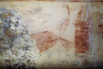 Charons båd, fresco, Tomb of Blue Demons, Necropolis of Tarquinia (UNESCO World Heritage List, 2004), Lazio, Italien Etruskisk civilisation, 5. århundrede f.Kr. af Georg Carl Heinrich Dollmann