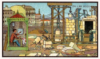 Byggeplads, ca. 1910 af . .