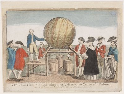 Demonstration af ballonflyvning, c 1784 af Frederick (attr. to) Barnard