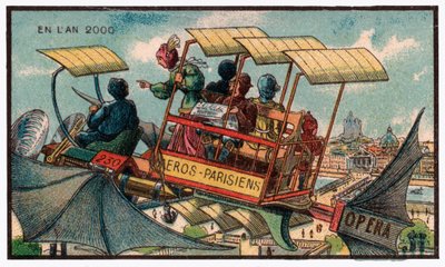 Flyvende bus i Paris, ca. 1910 af . .