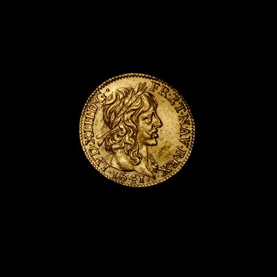 Fransk mønt forestillende Ludvig XIII af Hippolyte Lalaise Devéria