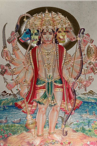 Hanuman, abeguden i hinduistisk mytologi. af . .