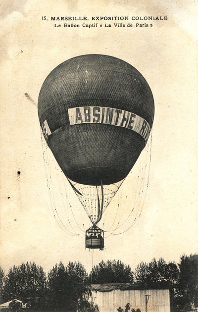 Luftballon reklame Absinthe Rivoire af Frederick (attr. to) Barnard