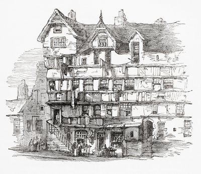 Huse i High Street, Edinburgh, Skotland af . .
