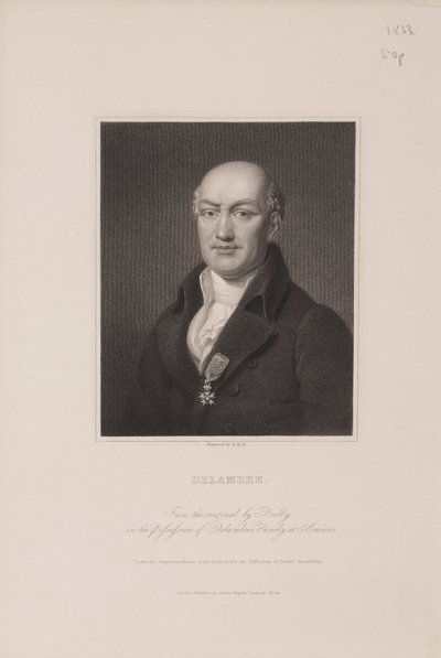Jean Baptiste Joseph Delambre, fransk astronom, ca. 1810