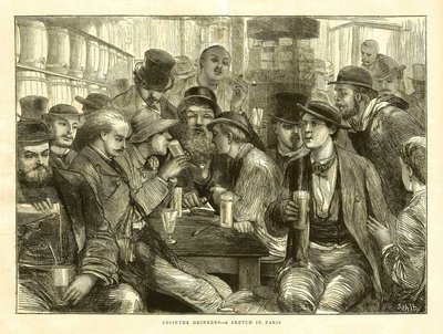 Absintdrikkerne, Paris 1872 af Frederick (attr. to) Barnard