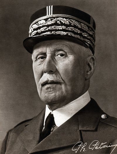 Marskal Philippe Pétain. Marshall Philippe Pétain. af Ferdinand Georg Waldmuller